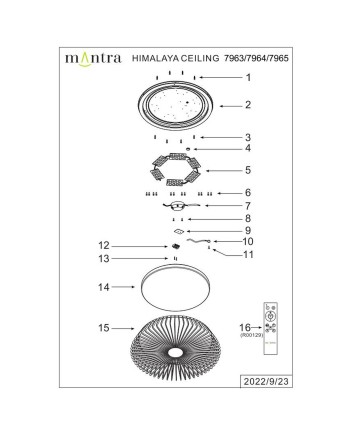 HIMALAYA PLAFÓN * PLAFÓN LED 63 CM MADERA